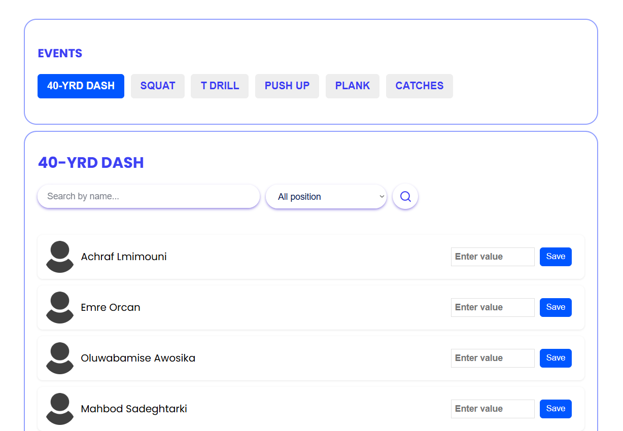 Vitals Tracking Interface